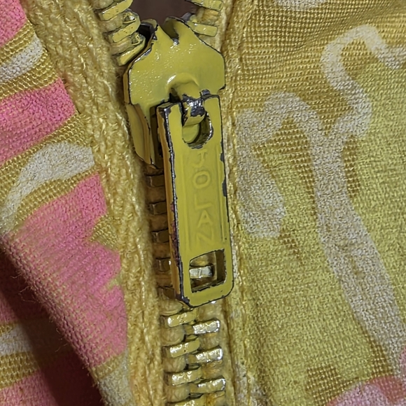 VTG 1960s Yellow Floral Lace Trim Shift Dress | Lilly Vibes Resort Mod, sz Small - Picture 4 of 4